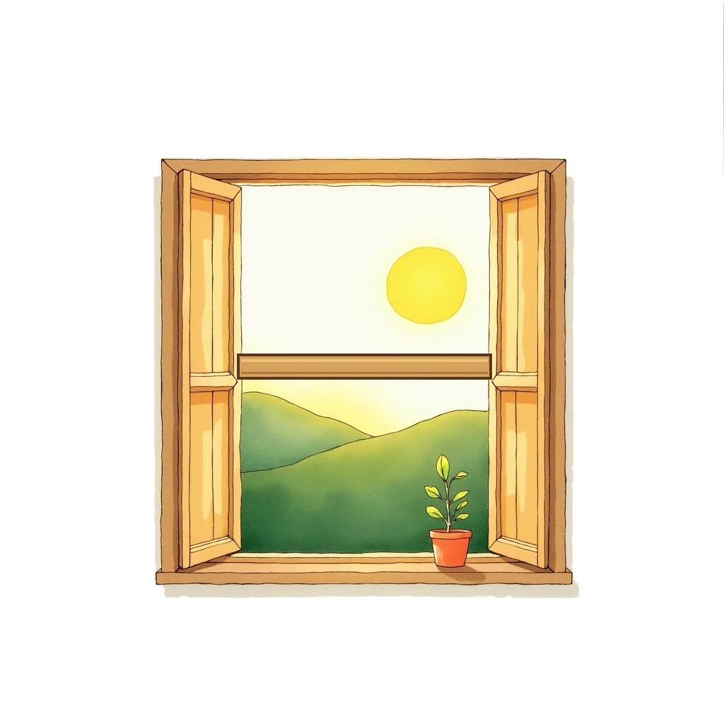 Picture story for the kanji 日, meaning day