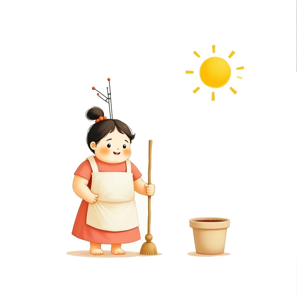 Picture story for the kanji 毎, meaning every