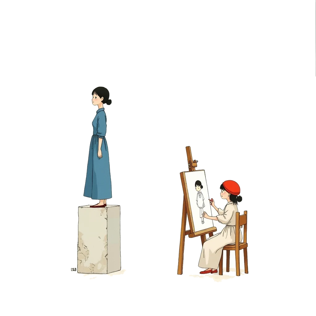 Picture story for the kanji 始, meaning commence