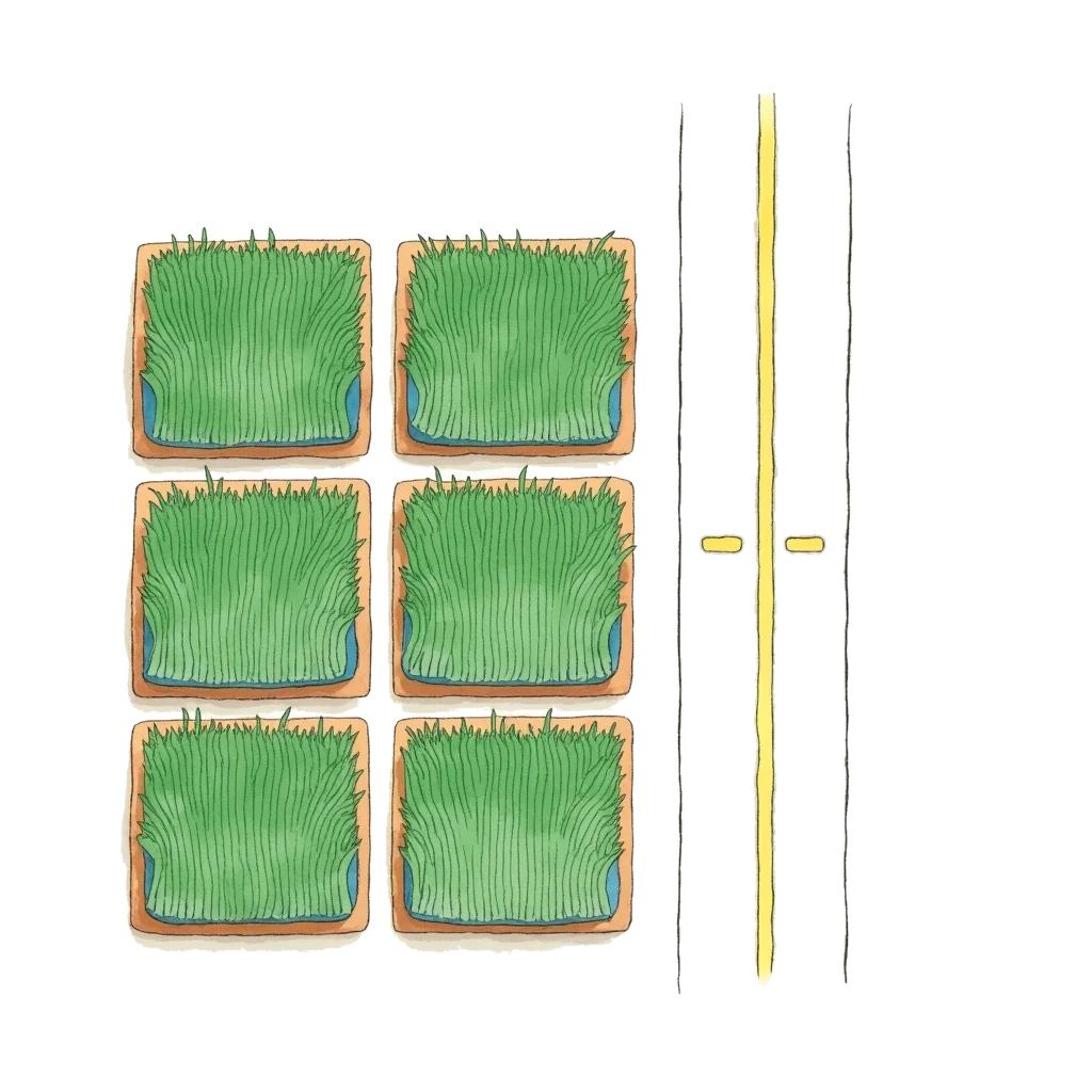 Picture story for the kanji 町, meaning village